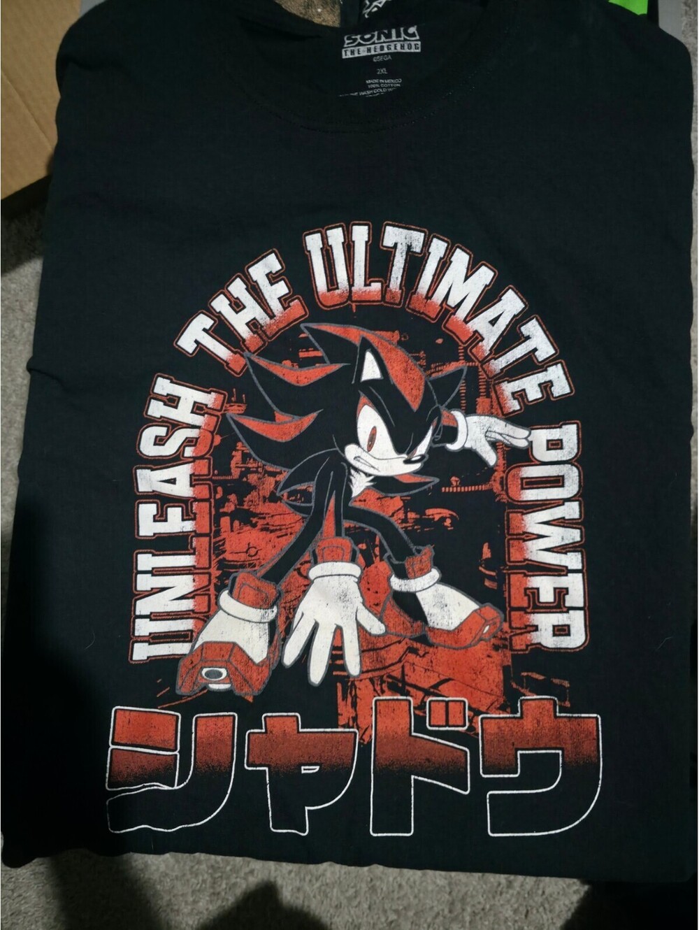 Shadow the Hedgehog shirt Size XXL